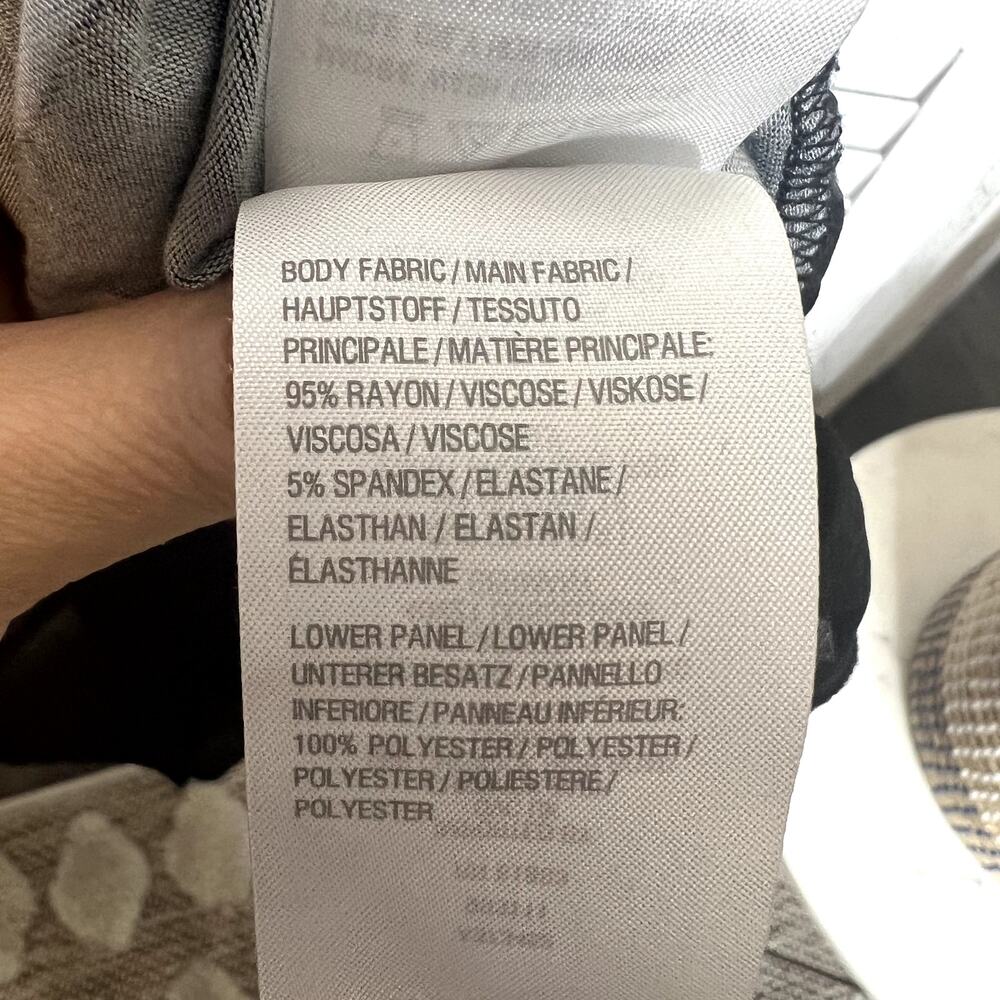 LOGO by LORI GOLDSTEIN Women's Printed Oversized Drop Shoulder Top Black Floral - Picture 8 of 11